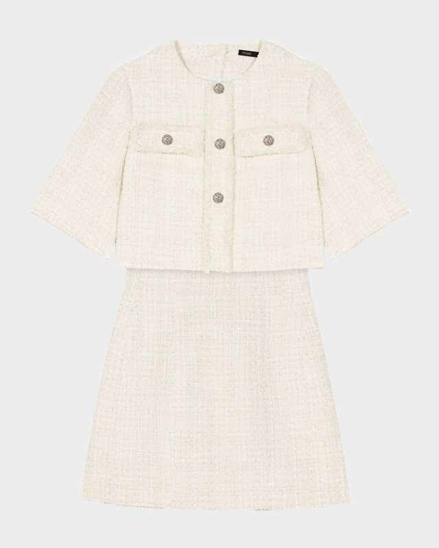 Reims Tweed Two-in-One Mini Dress